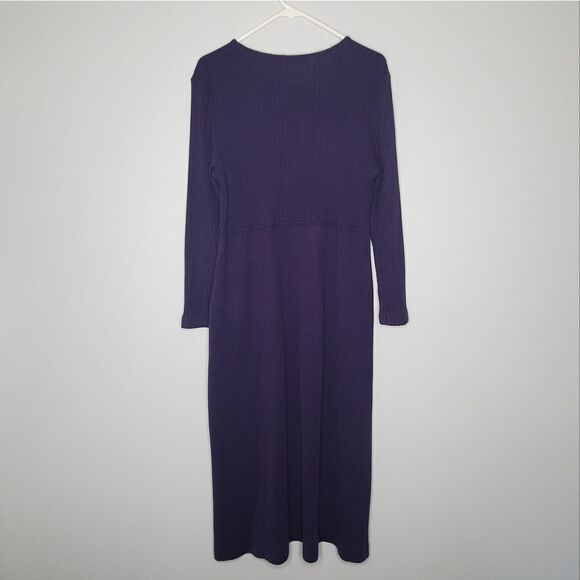 Kathy Lee Collection XL Vintage Sweater Dress Purple Long Sleeve - Picture 2 of 10
